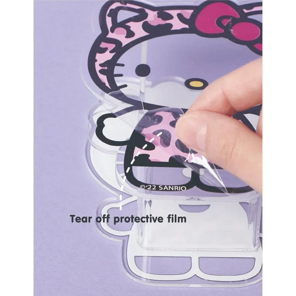 HELLO Kitty Leopard Print Bow Plastic Organizer Container